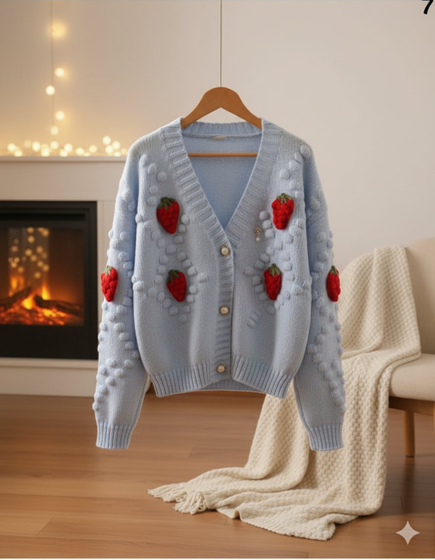 Home Cardigan Fraise Celeste