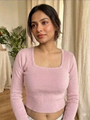 square neck ribbed crop top
