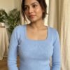 square neck ribbed crop top