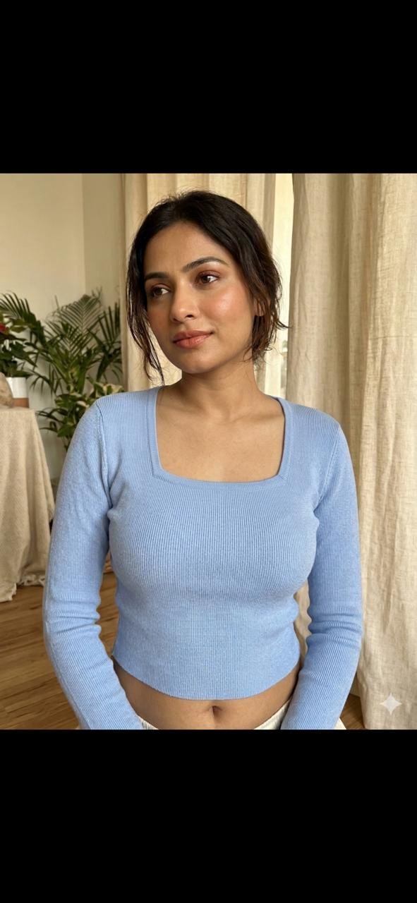 square neck ribbed crop top